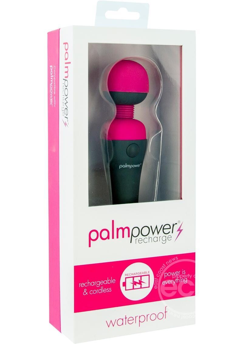 PALM POWER RECHARGEABLE WAND MASSAGER FUSCHIA