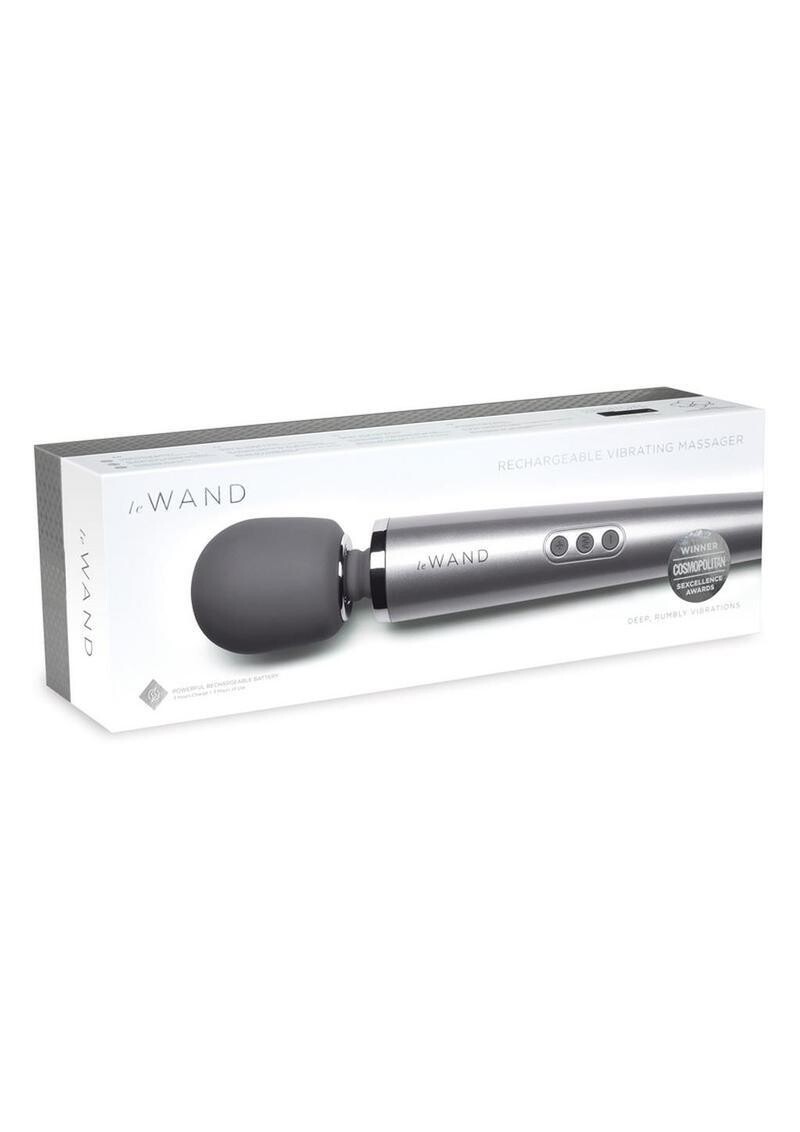 LE WAND RECHARGEABLE SILICONE MASSAGER LE WAND RECHARGEABLE SILICONE MASSAGER, Color: GREY