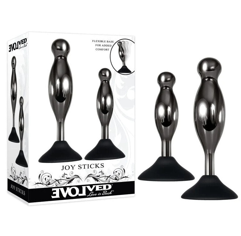 EVOLVED JOY STICKS ANAL PLUG SET BLACK