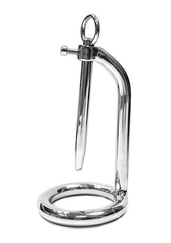 ROUGE CHASTITY COCK RING AND URETHRAL PROBE STAINLESS STEEL