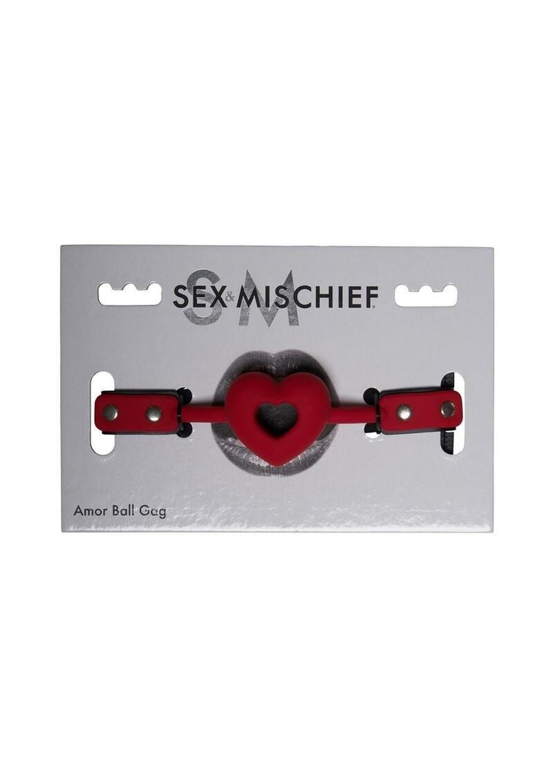 SEX & MISCHIEF AMOR BALL GAG RED & BLACK