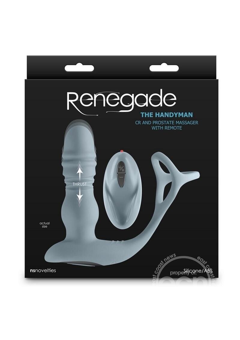 RENEGADE THE HANDYMAN COCK RING & PROSTATE MASSAGER GRAY