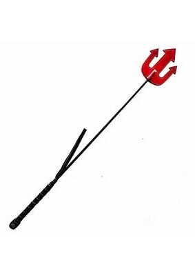 ROUGE DEVIL LEATHER RIDING CROP RED & BLACK