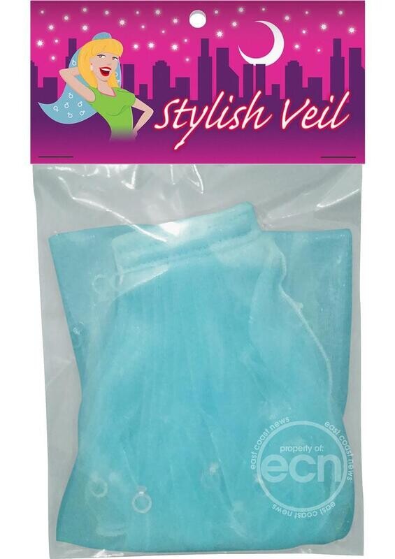 STYLISH VEIL BLUE WITH SEQUINS