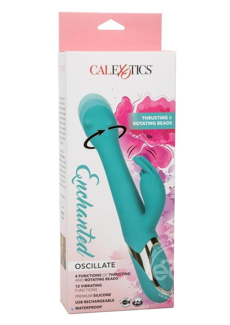ENCHANTED OSCILLATE RECHARGEABLE SILICONE RABBIT VIBRATOR