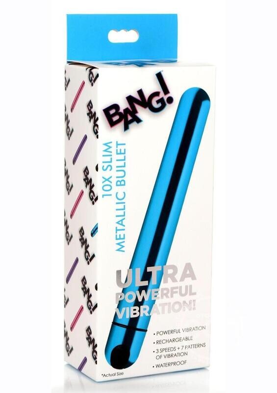 BANG! 10X SLIM METALLIC BULLET BLUE