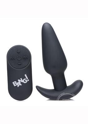 BANG! 21X VIBRATING SILICONE BUTT PLUG WITH REMOTE