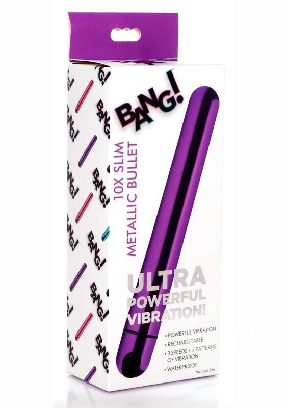 BANG! 10X SLIM METALLIC BULLET PURPLE