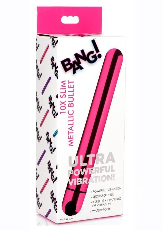 BANG! 10X SLIM METALLIC BULLET PINK