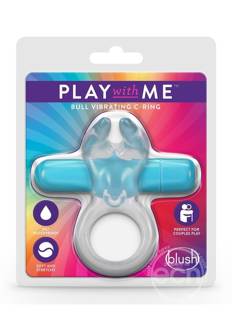 PLAY WITH ME BULL VIBRATING COCK RING PLAY WITH ME BULL VIBRATING COCK RING, Color: BLUE