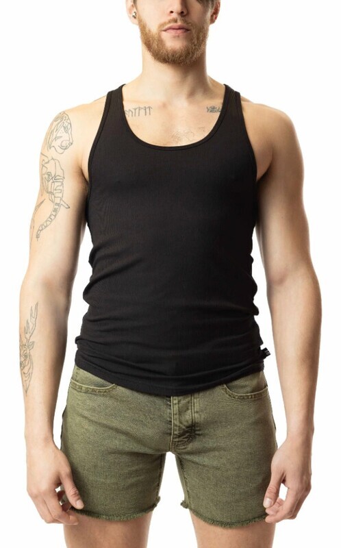 NASTY PIG PIG RIB TANK TOP BLACK