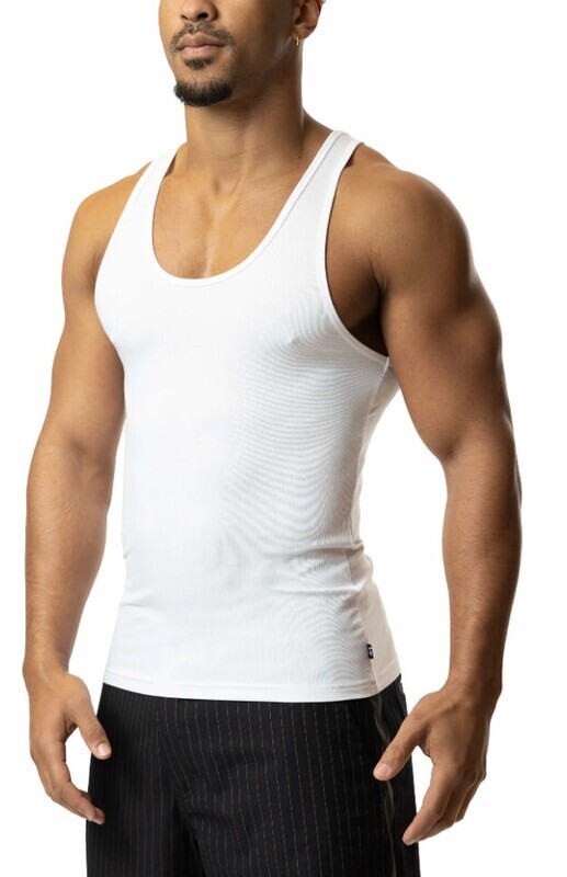 NASTY PIG PIG RIB TANK TOP WHITE