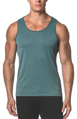 ST33LE AEGEAN ANGLES TEXTURED MESH STRETCH PERFORMANCE TANK TOP