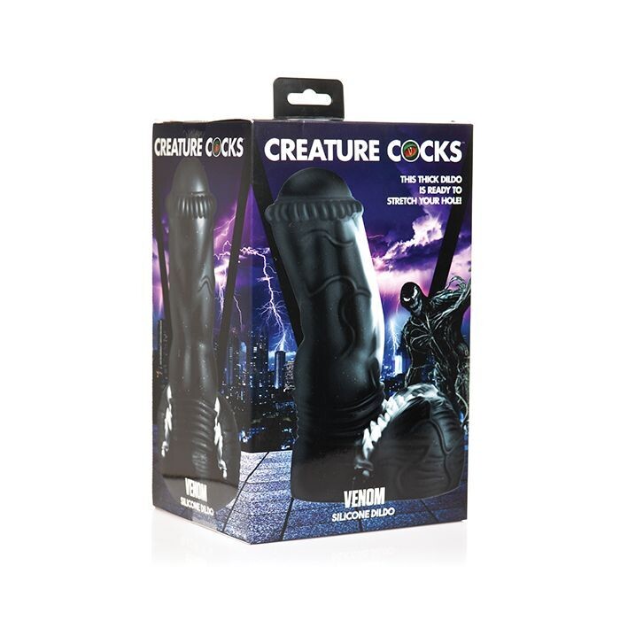 CREATURE COCKS VENOM SILICONE DILDO BLACK