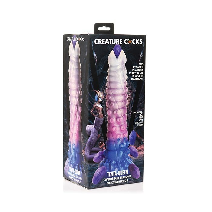 CREATURE COCKS TENTA-QUEEN OVIPOSITOR SILICONE DILDO WITH EGGS
