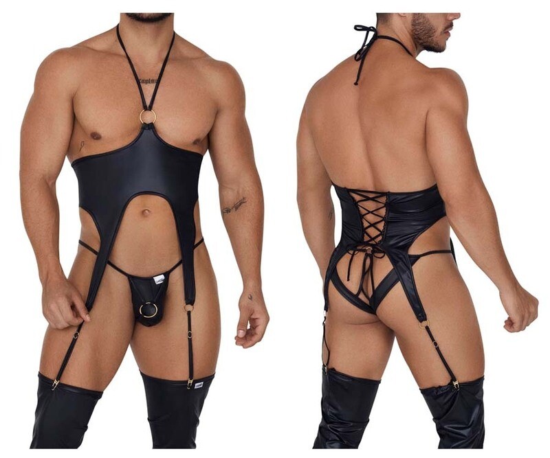 CANDYMAN HARNESS JOCK TWO PIECE SET BLACK