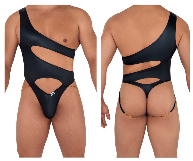CANDYMAN ONE SHOULDER BODYSUIT BLACK