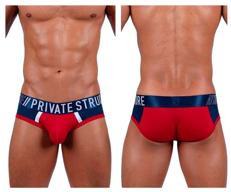 PRIVATE STRUCTURE ATHLETE MINI BRIEFS RED FALCON