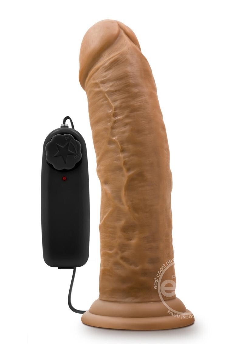 DR SKIN DR JOE 8" VIBRATING DILDO, Color: CARAMEL
