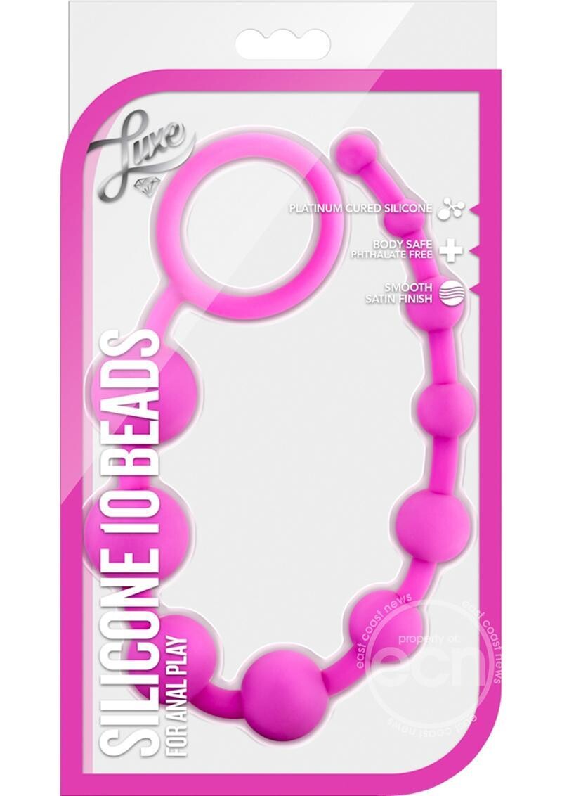 LUXE SILICONE 10 BEADS, Color: PINK
