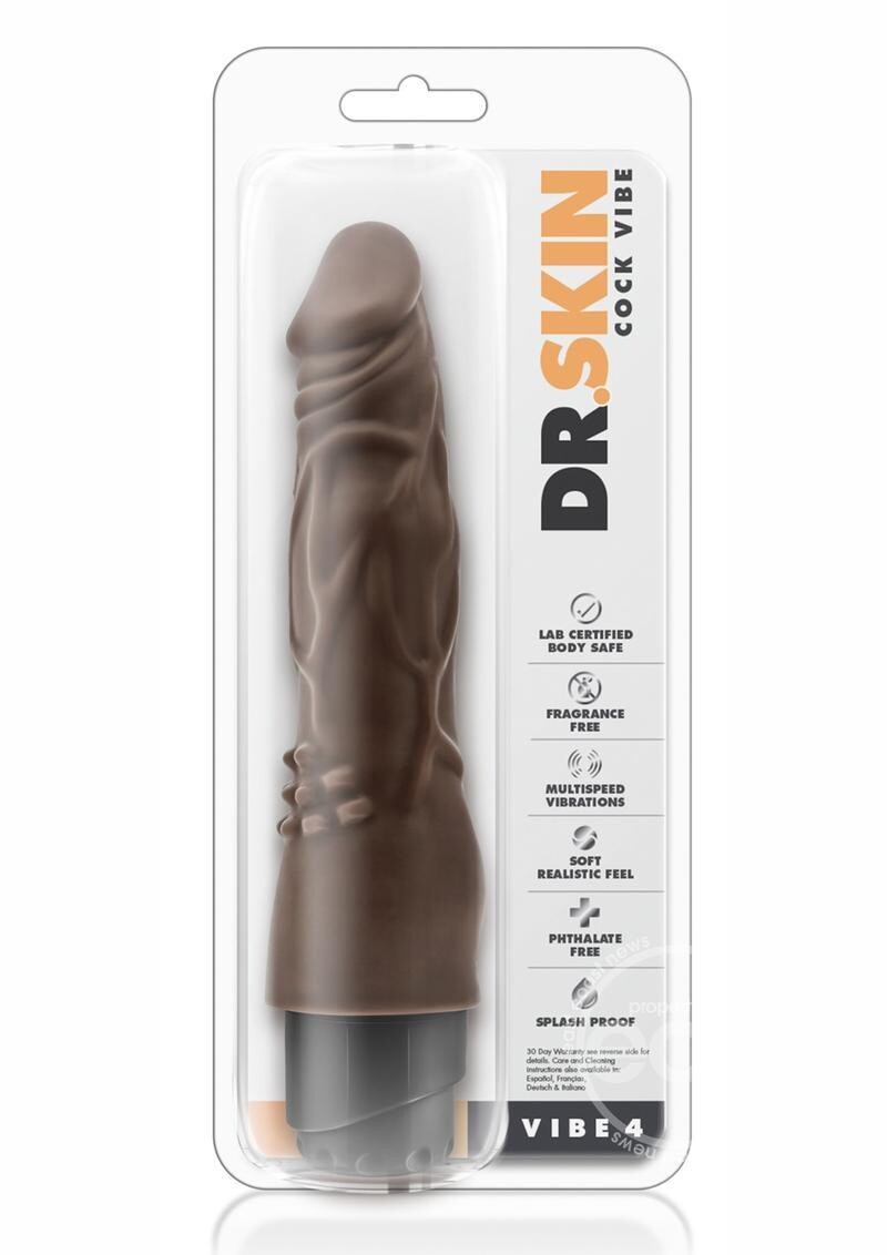 DR SKIN COCK VIBE 04 , Color: CHOCOLATE