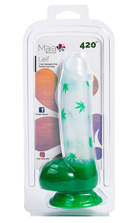 MAIA 420 LEAF PRINT SILICONE SUCTION CUP DONG