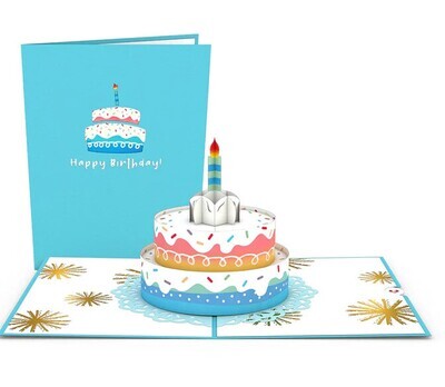 LOVEPOP RAINBOW BIRTHDAY CAKE POP-UP CARD