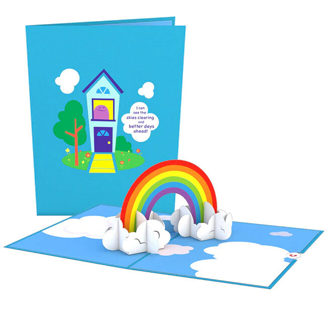 LOVEPOP BETTER DAYS AHEAD RAINBOW POP-UP CARD