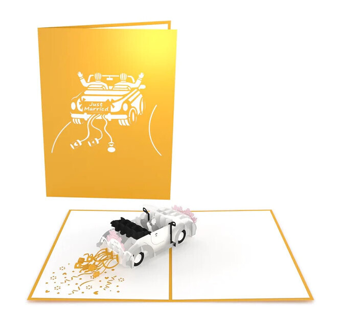 LOVEPOP WEDDING CAR GROOMS POP-UP CARD