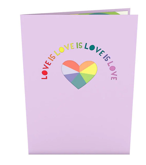 LOVEPOP LOVE IS LOVE POP-UP CARD