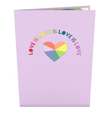 LOVEPOP LOVE IS LOVE POP-UP CARD