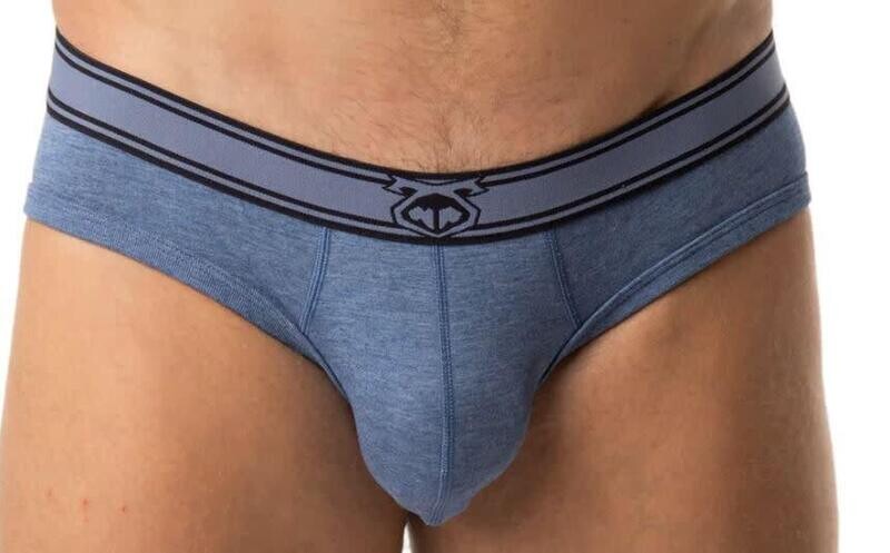 NASTY PIG CORE BIKINI BRIEF DENIM HEATHER BLUE/BLACK