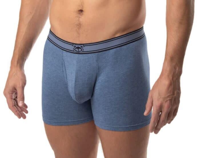 NASTY PIG CORE BOXER BRIEF DENIM HEATHER BLUE/BLACK