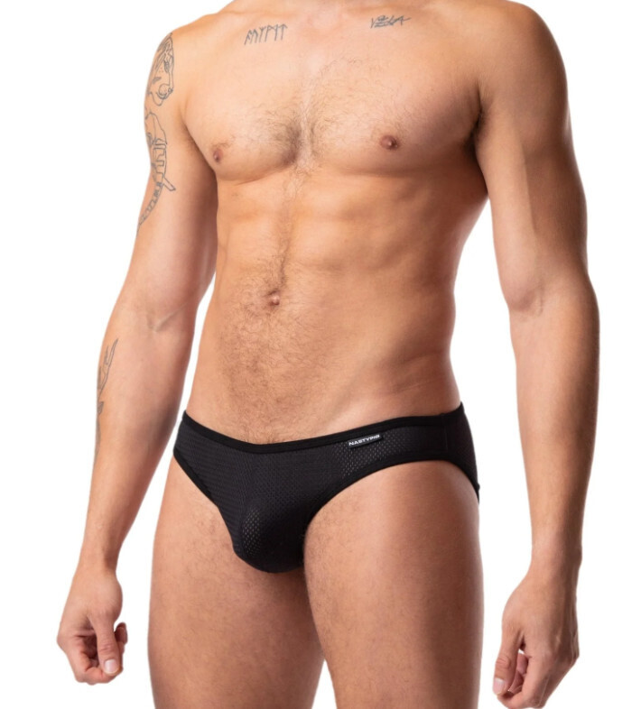 NASTY PIG XPOSED LOW RISE BRIEF BLACK, Size: SMALL