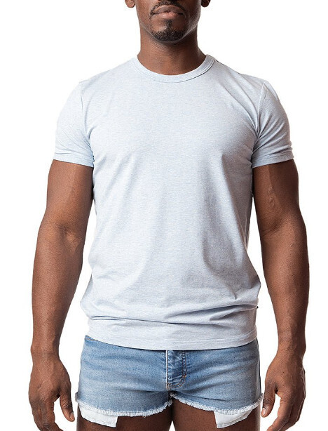 NASTY PIG NP TEE LIGHT HEATHER BLUE