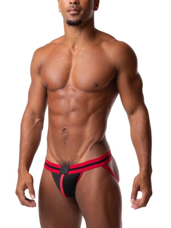 NASTY PIG BACK UP JOCK STRAP RED & BLACK NASTY PIG BACK UP JOCK STRAP RED & BLACK