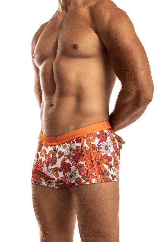 JACK ADAMS BALI SWIM TRUNK FLOWER POWER ORANGE