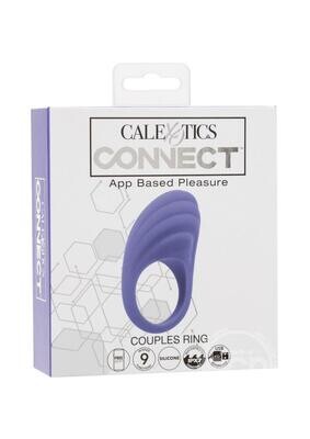 CALEXOTICS CONNECT COUPLES RING SILICONE APP COMPATIBLE COCK RING WITH REMOTE