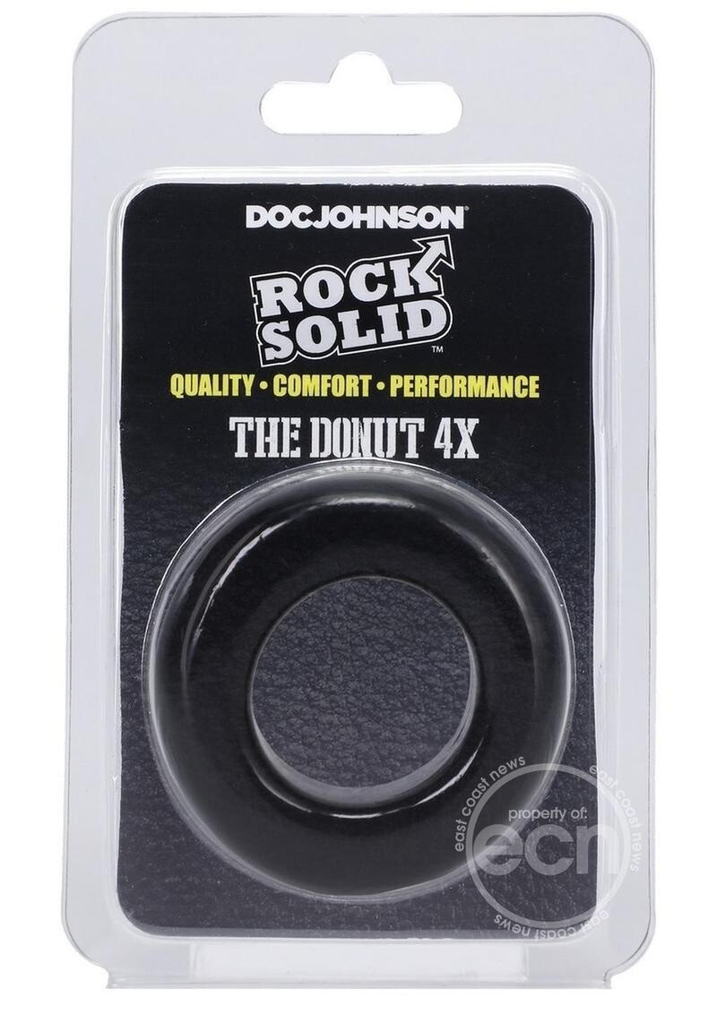ROCK SOLID THE DONUT 4X COCK RING BLACK