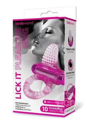 BODYWAND RECHARGEABLE LICK IT PLEASURE RING PINK