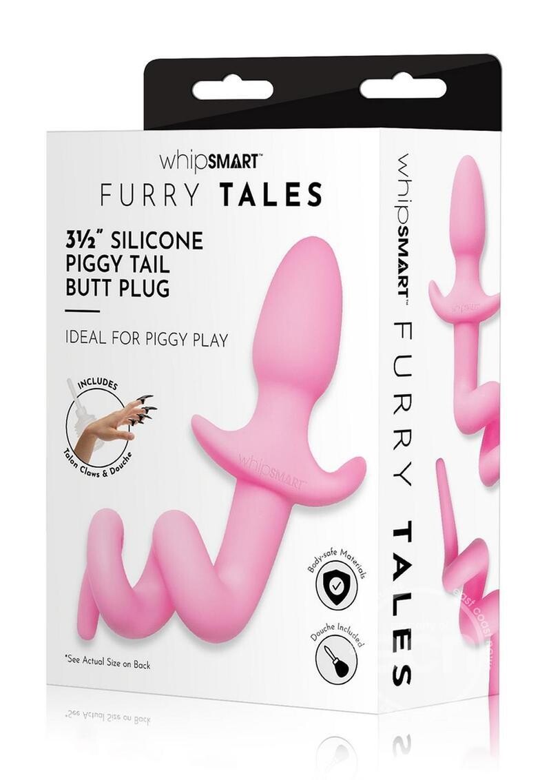 WHIPSMART PLAY TAILS SILICONE PIGGY 3 inch PINK