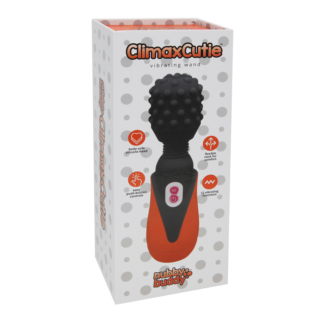 NUBBY BUDDY CLIMAX CUTIE ORANGE VIBRATING WAND
