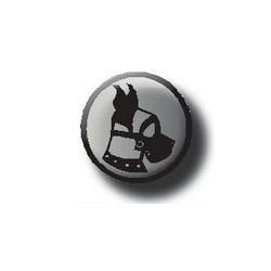 LEATHER HOOD PUP LAPEL PIN