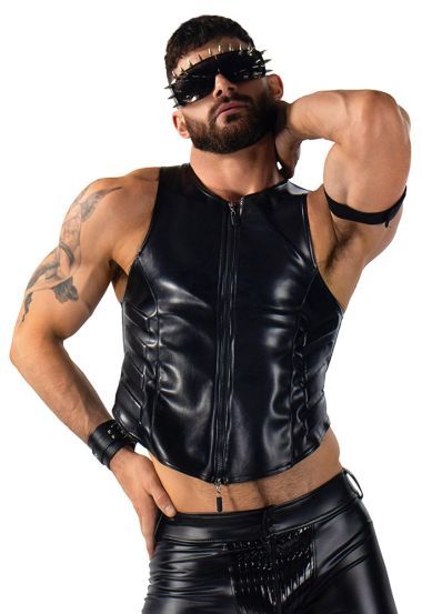 DIFFERIO MUSCLE PADDED LEATHER VEST MAGNUM DIFFERIO MUSCLE PADDED LEATHER VEST MAGNUM