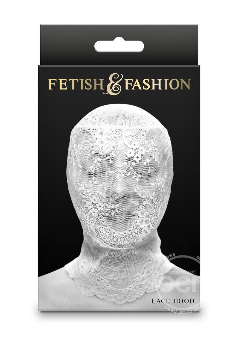 FETISH & FASHION LACE HOOD, Color: WHITE