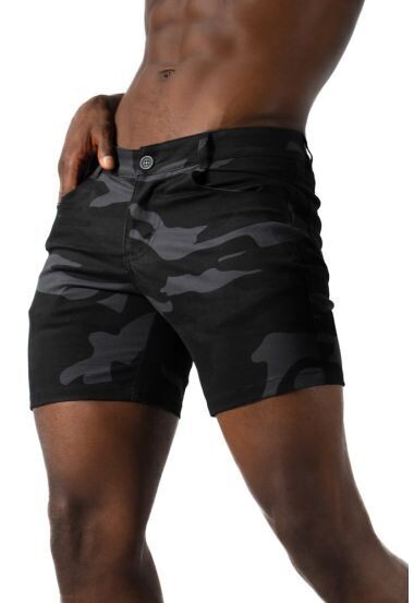 DIFFERIO SLIM CAMO SHORTS GREY DIFFERIO SLIM CAMO SHORTS GREY, Size: 30