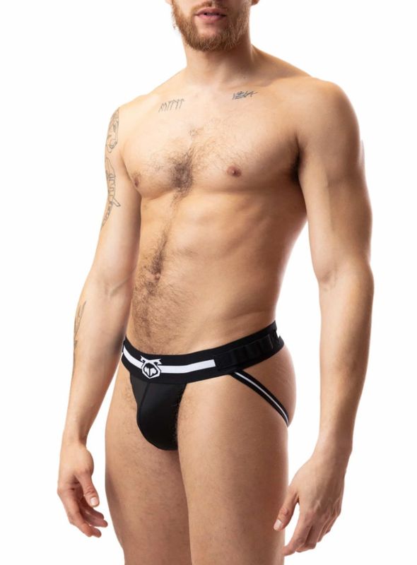 NASTY PIG VARSITY JOCK STRAP BLACK & WHITE