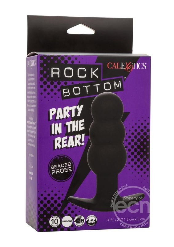 ROCK BOTTOM RECHARGEABLE SILICONE BEADED PROBE