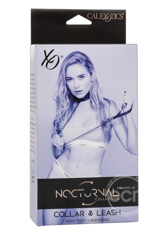 NOCTURNAL COLLECTION BLACK COLLAR & LEASH