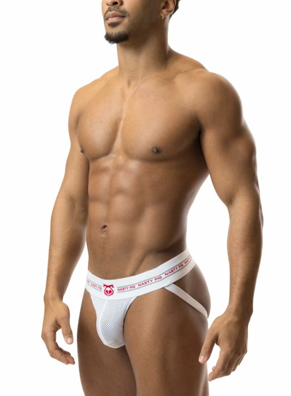 NASTY PIG CORE MESH JOCK STRAP WHITE